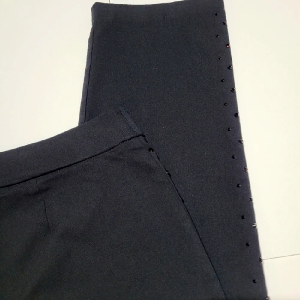 Style & Co. Black Pull on Leggins with Onyx Bling (L) - Picture 4 of 12